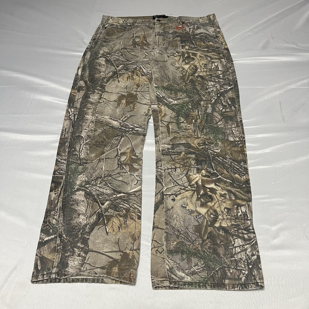 Y2K Realtree Camo Pants Jeans Men's Fits Size 34x30 Skater Hunting Crazy Fade